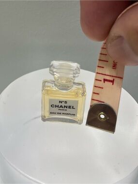 CHANEL No.5 Mini Bottle in Clear Glass with Pale Amber Liquid